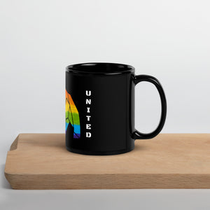 "Rainbow Bear" Black Glossy Mug